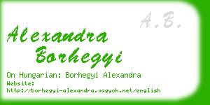 alexandra borhegyi business card